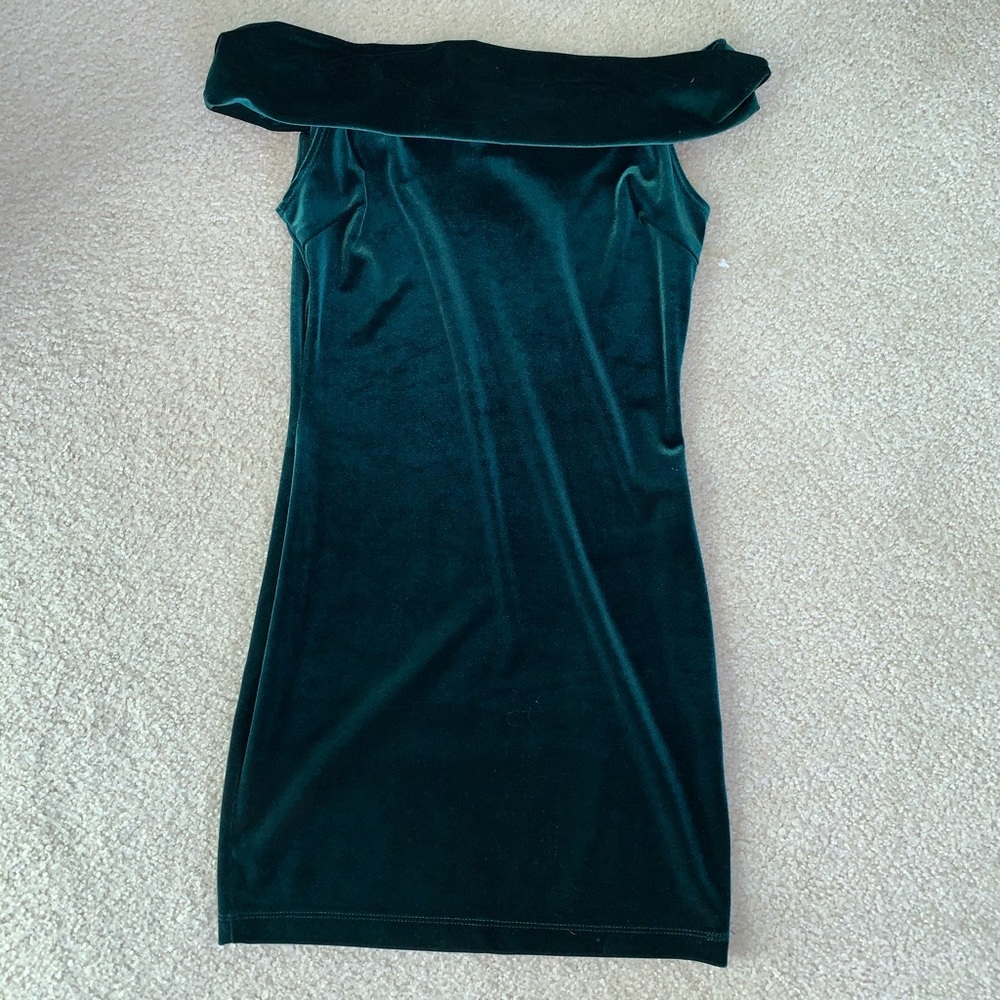 Evergreen Velvet Dress